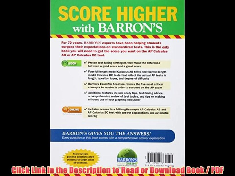 Download Barron's AP Calculus, 13th Edition PDF Full