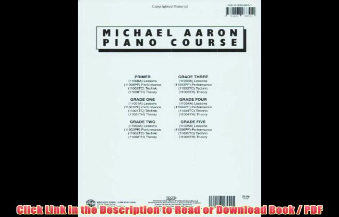 Read Michael Aaron Piano Course: Lessons Grade one 1 Book Online
