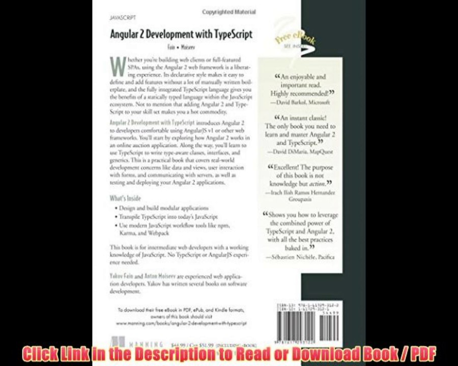 Download Angular 2 Development with TypeScript PDF Online