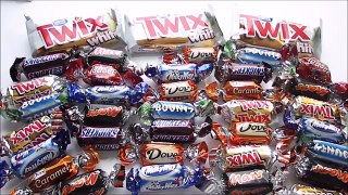 A lot of Mini Candy Bars Countdown Twix Special Edition