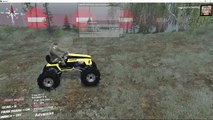 Spintires Mods - Craftsman Mud Mower & Petebilt Sport Semi Truck - Mudding Test & First Look