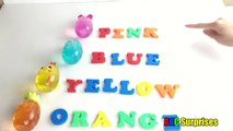 Learn Colors for Children and Toddlers Learn Animal Names SLIME Toy Surprise Eggs ABC Surprises