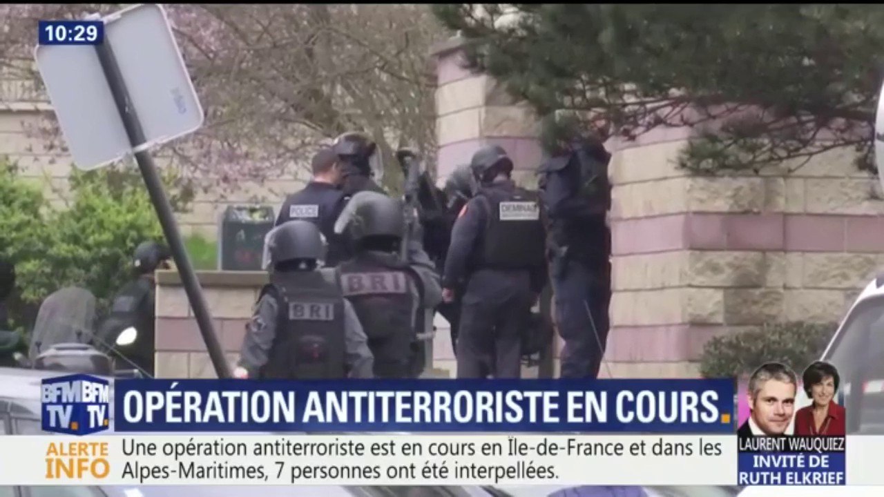 ALERTE INFO - Plusieurs opérations anti-terroristes sont en cours dans le Val-de-Marne et dans les Alpes-Maritimes