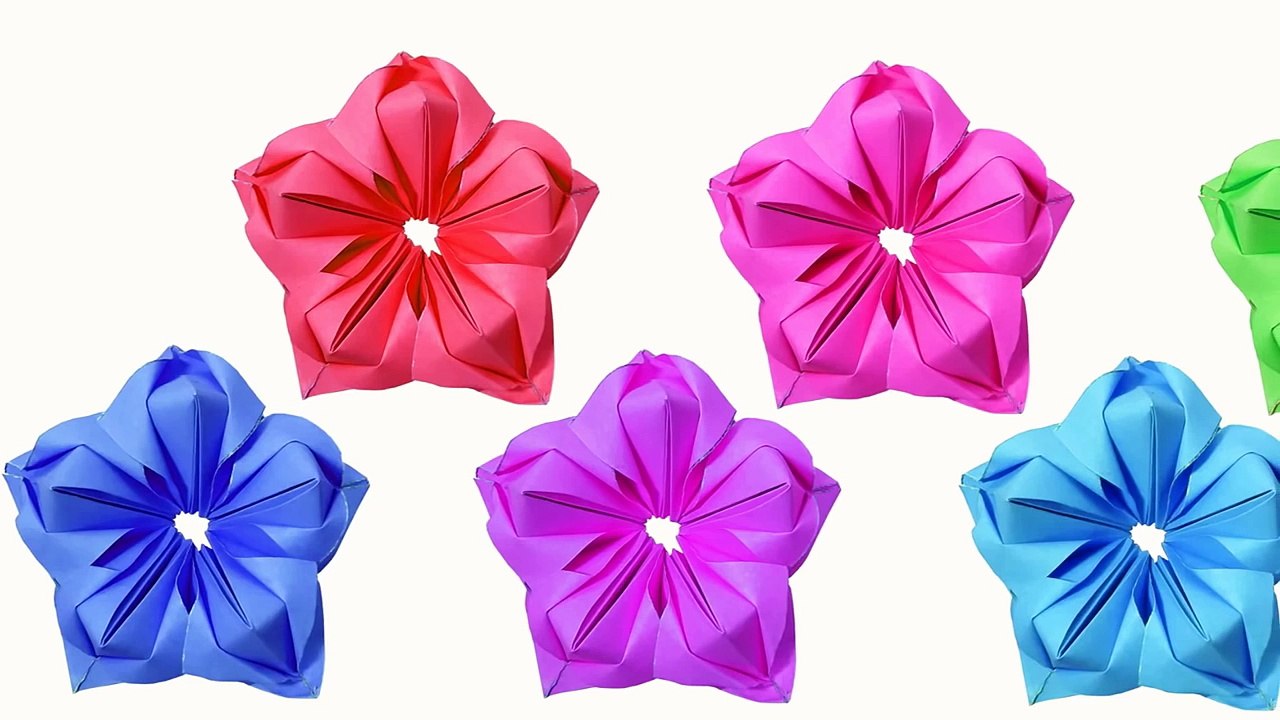 How to make beautiful paper flowers (very easy) - HD