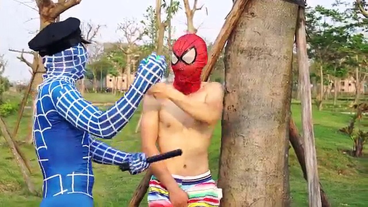 Người Nhện Xanh là Công An Bắt Phù Thủy Lấy cắp Quần Áo Batman Siêu Nhân trẻ em ➤ Kubin & Lily ➤