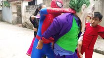 Joker vs Witch driver Car Kidnap Baby w/ Spiderman Rescue Funny Masha Video