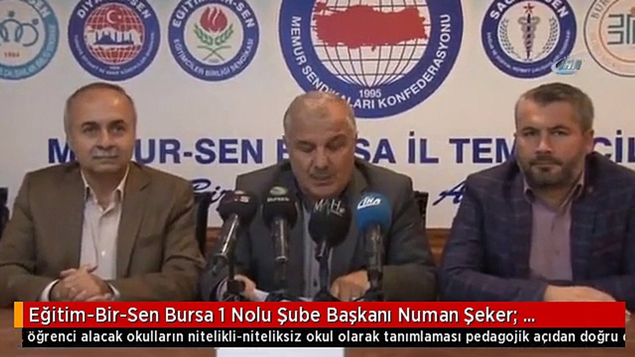 Eğitim-Bir-Sen Bursa 1 Nolu Şube Başkanı Numan Şeker: "Nitelikli Okul Tanımlaması Pedagojik Açıdan...