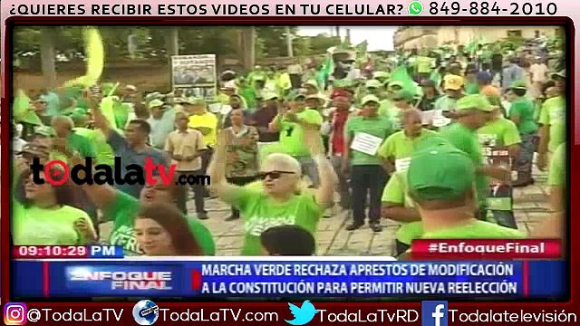 Marcha Verde rechaza arrestos de modificación a la Constitución para permitir nueva reelección-CDN-Video