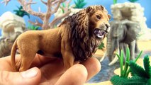 10 African Animals Schleich Wild life toys - Elephant, Lion, Zebra, Rhino, Hippo, Flamingo