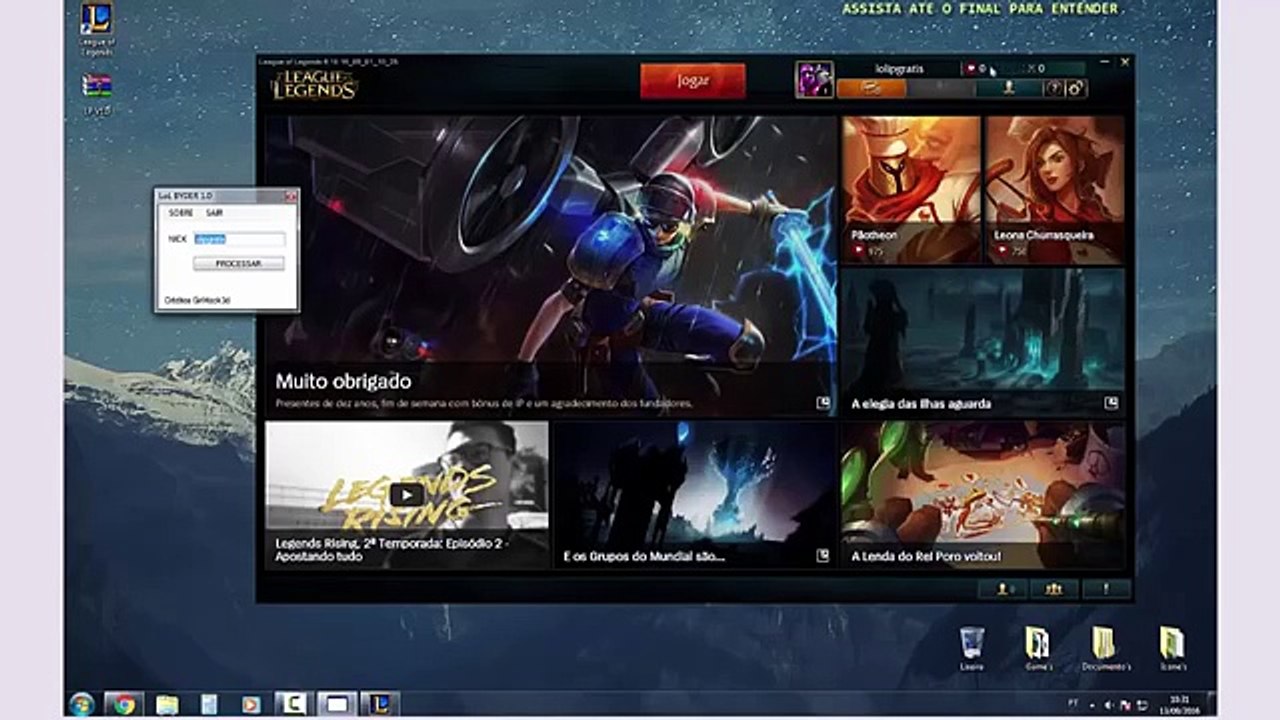 GERADOR DE RP GRATIS PARA League of Legends ATUALIZADO 2017