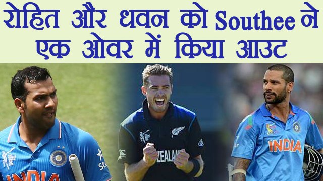 India vs NZ 3rd T20I : Rohit Sharma , Shikhar Dhawan out by Southee in one over | वनइंडिया हिंदी