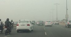 Poor Visibility on Delhi Roads as Public Health Emergency Declared Due to Smog