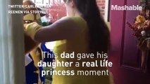 This dad and daughter dancing in 'Beauty and the Beast' costumes will give you all the feels