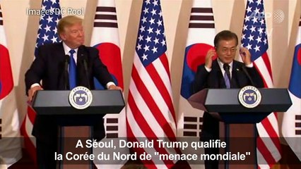 Trump qualifie la Corée du Nord de "menace mondiale"