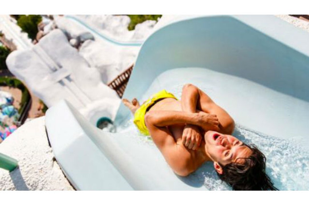 Stuck on the Water Slide at Iceland