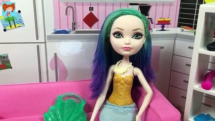 Ever After High Bebeği Deniz Kızı Saç Yapımı Barbie Saçı Nasıl Boyanır Oyuncak Yap