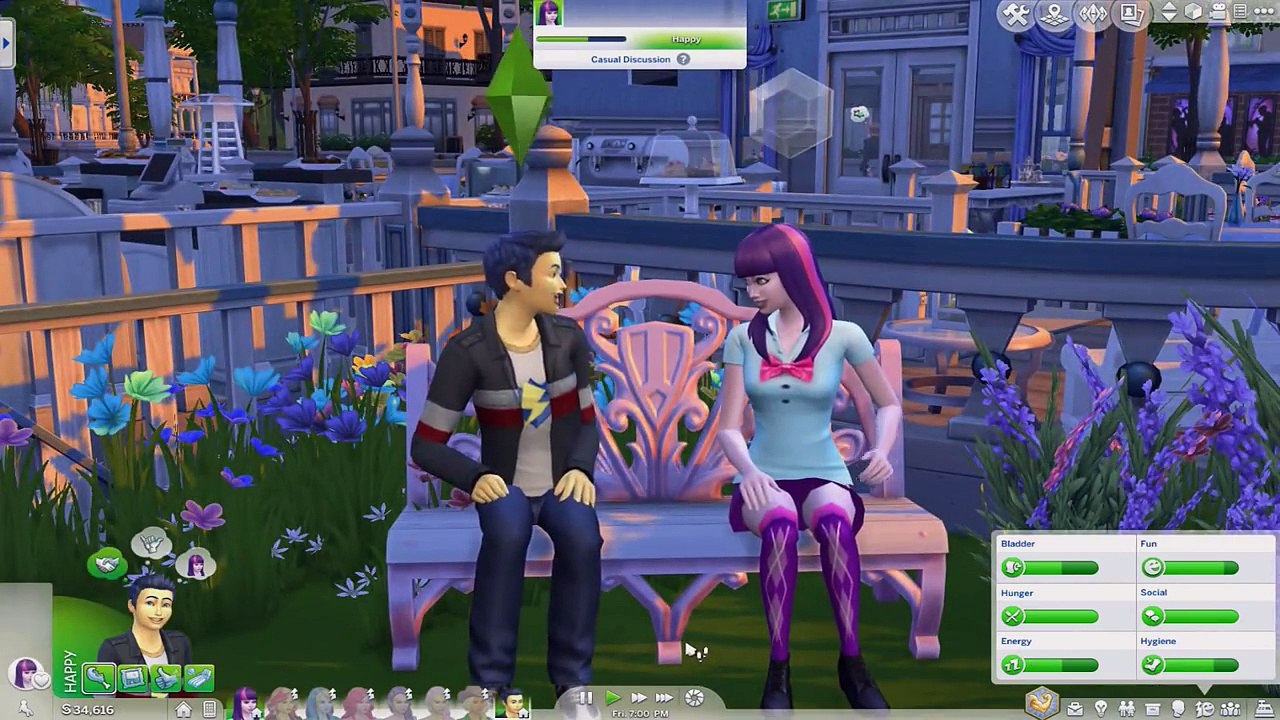 The Sims 4: My Little Pony ~ Go To High School (Part 5) First Kiss!!