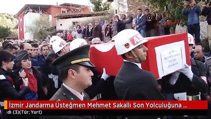 İzmir Jandarma Üsteğmen Mehmet Sakallı Son Yolculuğuna Uğurlandı