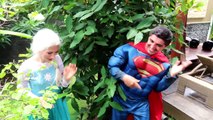 Frozen Elsa & Spiderman Accident Superman Drop Super Car Motorbike Police Baby Joker Superhero Fun