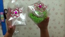 CAJITAS PARA REGALO HECHAS CON BOTELLAS PET .