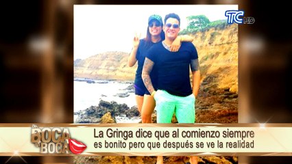 La Gringa opina sobre el beso que circula en redes sociales entre su aún esposo y ex chica reality