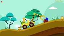 Emergency Vehicles Cartoons for children. Dinosaur Digger - Car Monster truck simulator for Kids