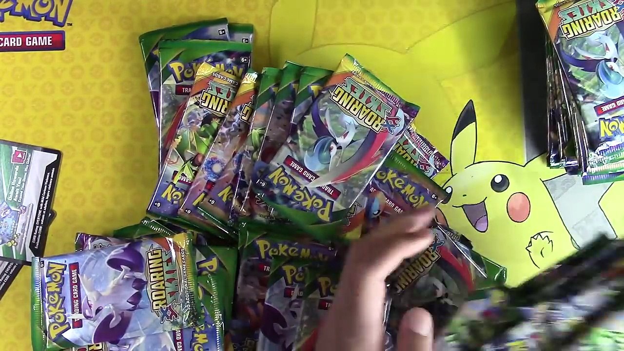 Opening 7x Roaring Skies Elite Trainer Boxes! $600 worth! Pokemon TCG unboxing