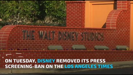 Disney removes movie ban from Los Angeles Times amid backlash
