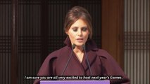 Melania Trump encourages girls in South Korea to play sports