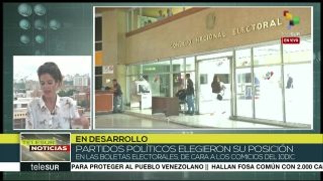 Venezuela: partidos eligen su posición en las boletas electorales