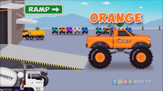 Coloring Big Monster Trucks [Ext.] Learning Colors Video for Kids