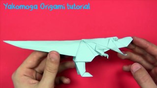 Origami T-Rex Dinosaur by Maekawa Jun - Yakomoga Origami tutorial