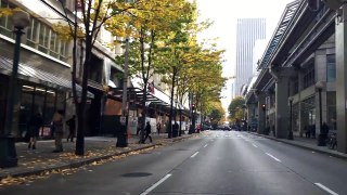 Driving Downtown - Seattle Washington USA