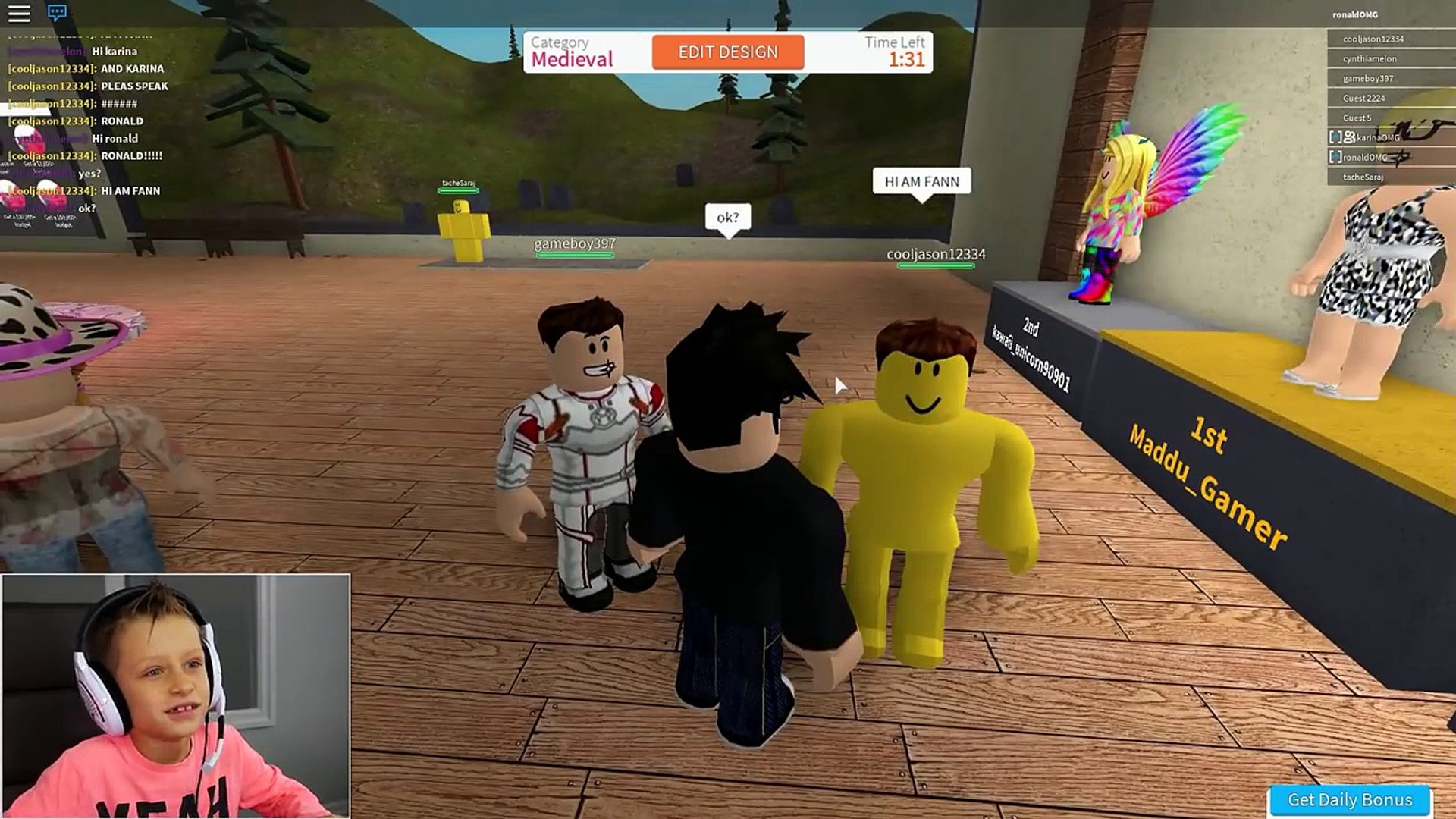 karina omg roblox with ronald game