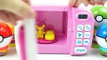 Pokemon GO! Slime Clay Surprise Toys with Cooking Microwave Oven Playset Play doh Pokemon Cars