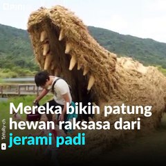 Jerami Disulap Jadi Karya Seni