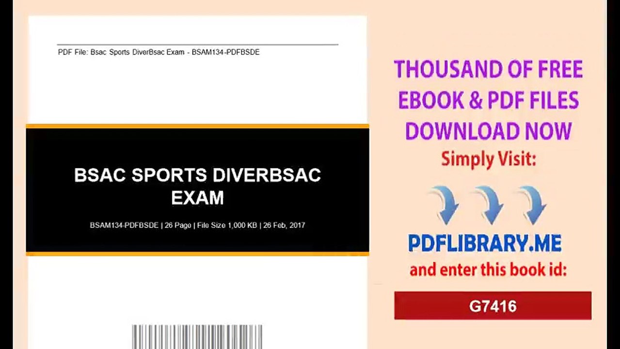 Bsac Sports DiverBsac Exam