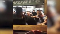 Shocking scenes as massive pub brawl erupts