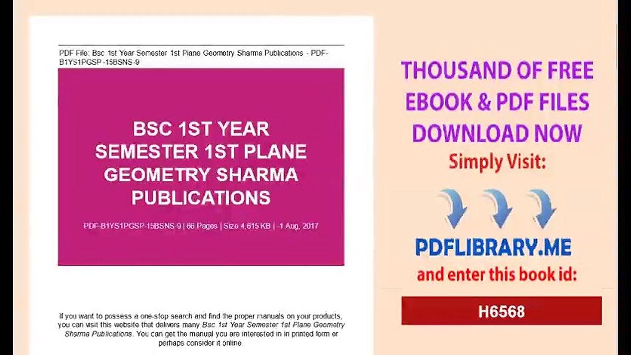 Bsc 1st Year Semester 1st Plane Geometry Sharma Publications