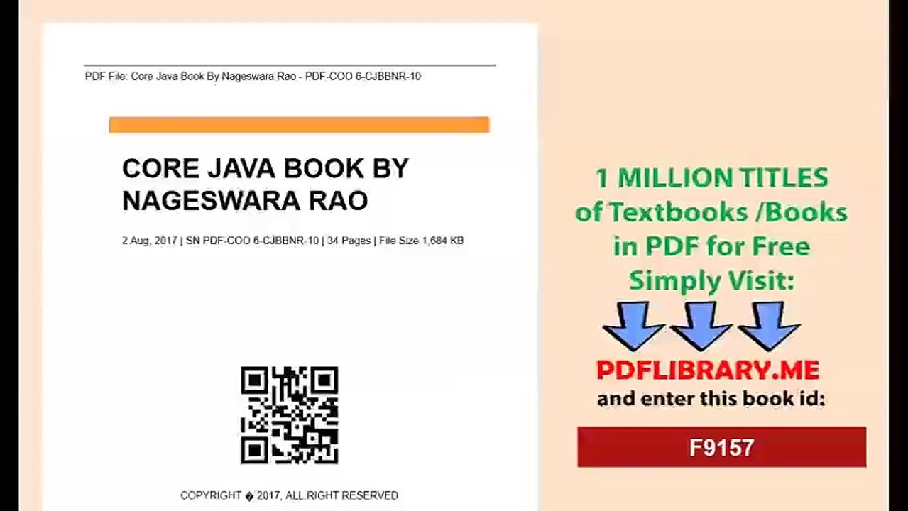 Core Java Book By Nageswara Rao