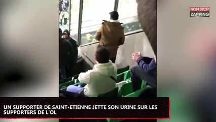 Un supporter de Saint-Etienne urine dans une bouteille... et la jette sur des Lyonnais (vidéo)