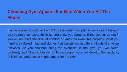Choosing Gym Apparel For Men When You Hit The Floors