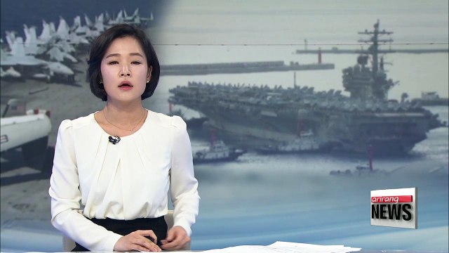 Three U.S. carriers in west Pacific for drill to accompany Trump's Asia tour