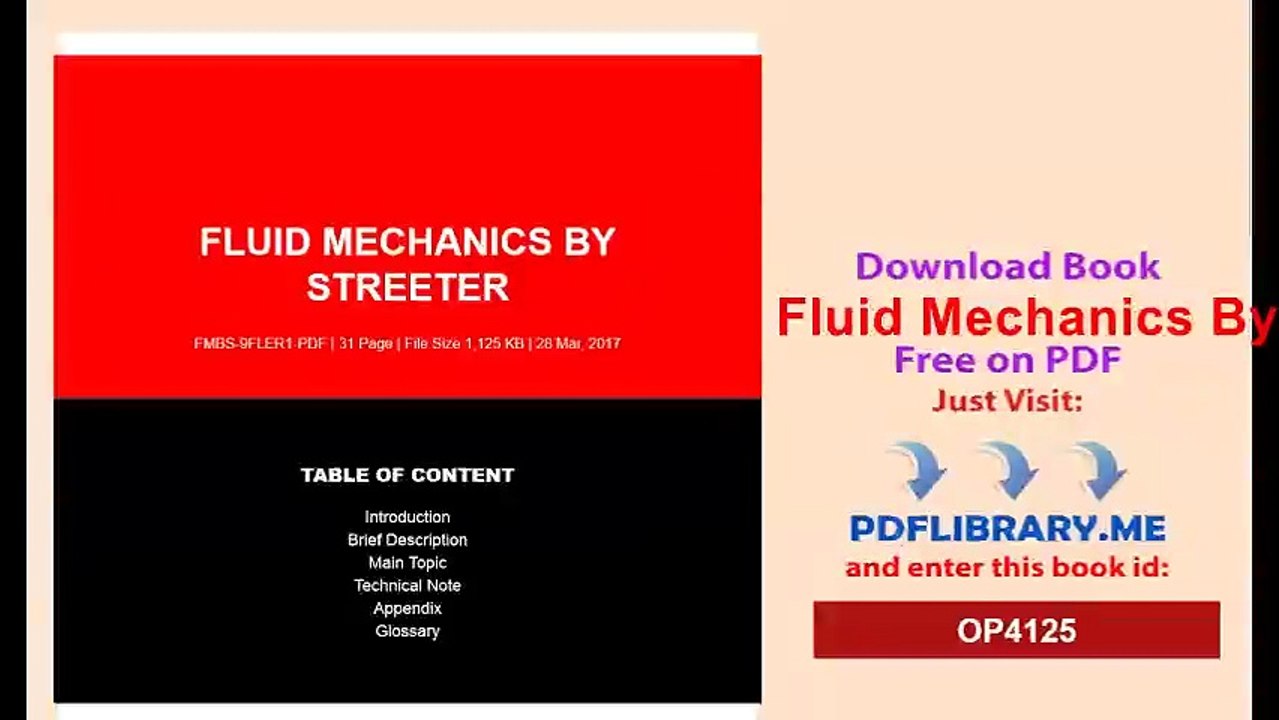 Fluid Mechanics By Streeter