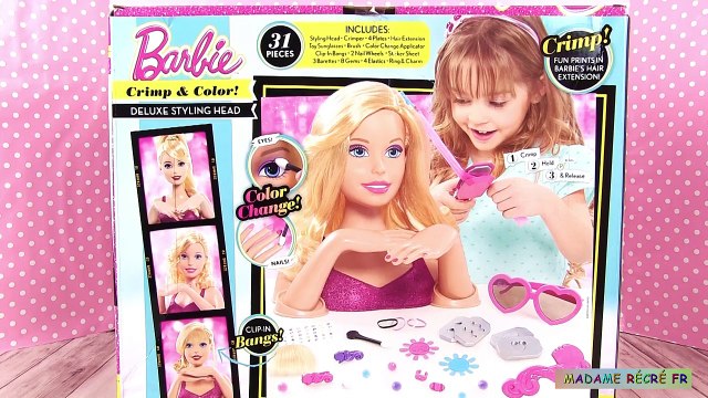 Barbie Tête à Coiffer et à Maquiller Manucure Crimp & Color Styling Head
