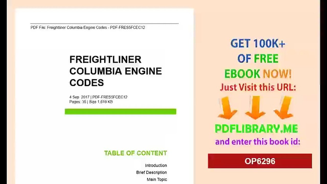 Freightliner Columbia Engine Codes