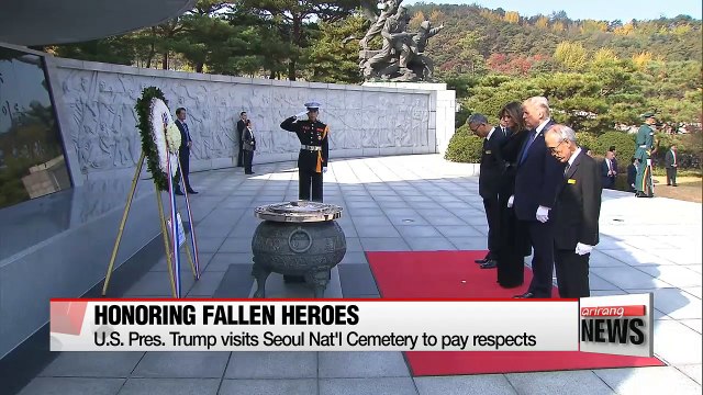 Trump concludes positive state visit to S. Korea at Seoul National Cemetery