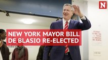 Bill de Blasio re-elected as New York City mayor in landslide victory