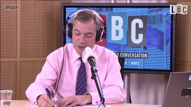 Caller Tells Nigel Farage He Really Ought To Relax About Brexit