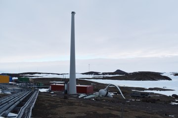 Wind Turbine at Antarctica's Mawson Station Turbine Collapses